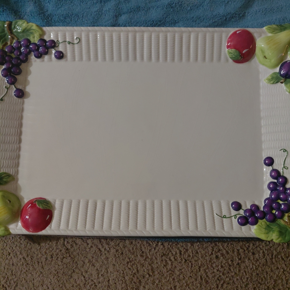 Valarie Parr Hill Fruit-Themed Ceramic Serving Platter